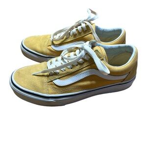 Vans Old Skool Canvas Suede Skate Yellow Shoes Mens Size 6.5 Womens Size 8